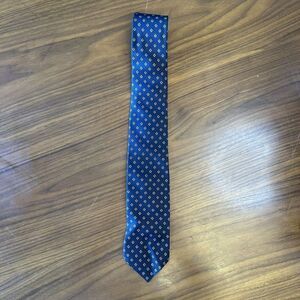 Vintage Marshall Fields Men’s Tie Red Blue Silk Geometric Made in USA 100% Silk